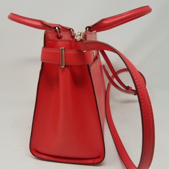 Kate Spade NEW Red Medium Satchel Handbag Zipper Closer Comfortable Women's Bag - Picture 4 of 14